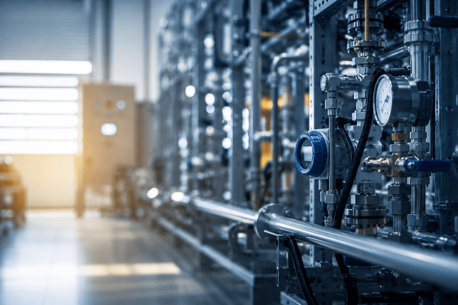 Engineering process equipment, stainless-steel pipework and instrumentation